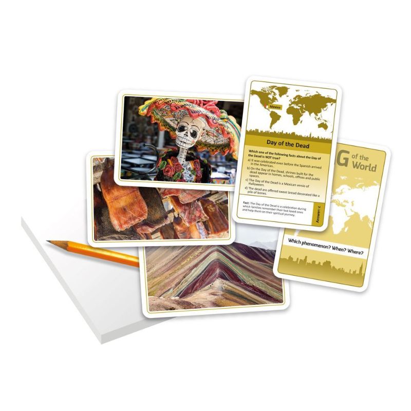 Trivia game 'OMG of the World' features 50 cards exploring bizarre customs and traditions for 2-4 players.