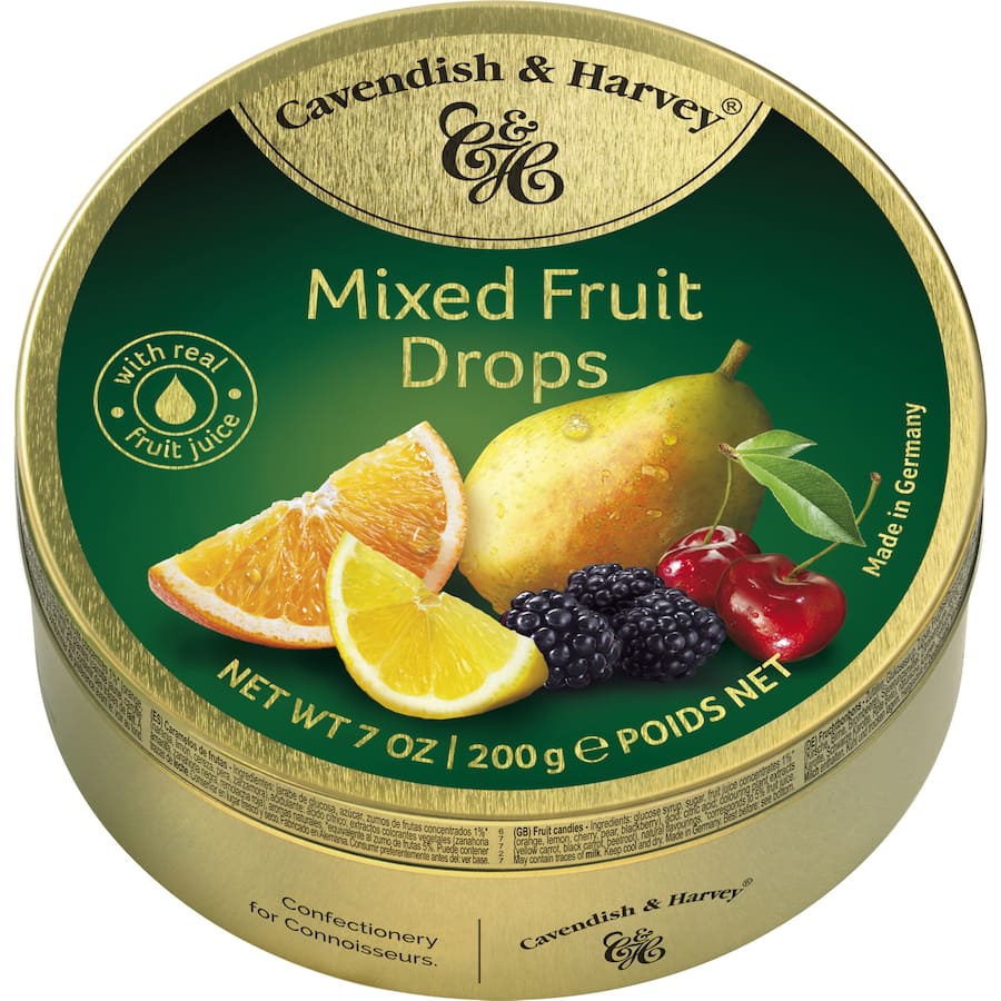 Cavendish & Harvey Sweets Mixed Fruit Drops - 200g