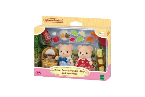 Sylvanian Families Play Set - Biscuit Bear Sister & Brother Delicious Picnic