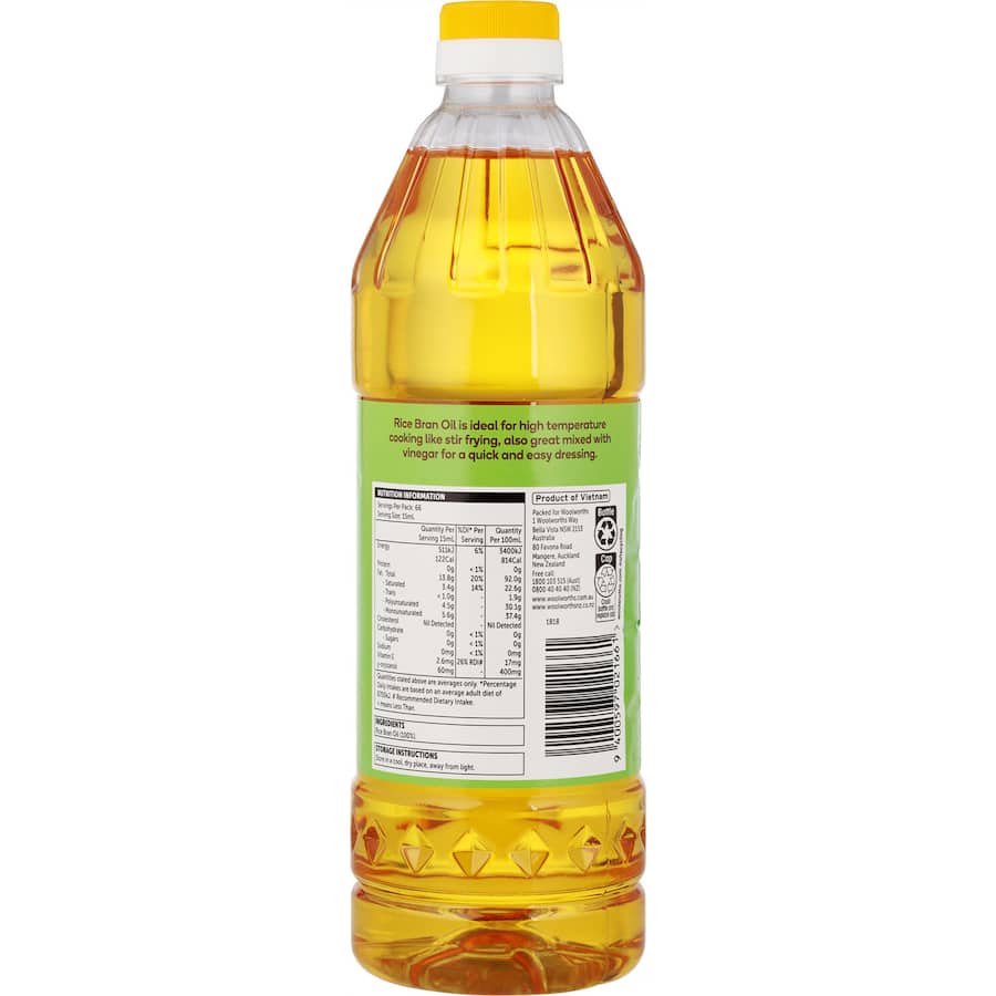 Woolworths Rice Bran Oil 1L
