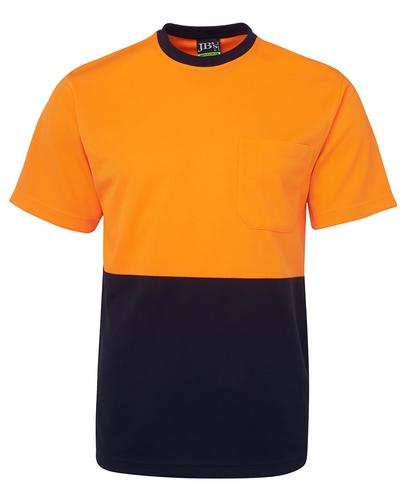 JB's Wear Day Polyester T-Shirt - Fluro Yel/Navy (Size: SM)