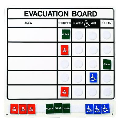 Emergency & Exit Sign | Evacuation Board, Small W300m x H300mm (Single Sided)