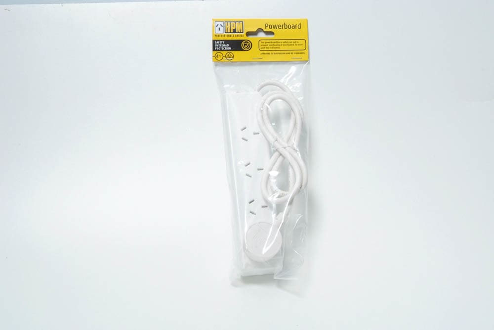 HPM 4 Way Powerboard 0.9m Lead 10A