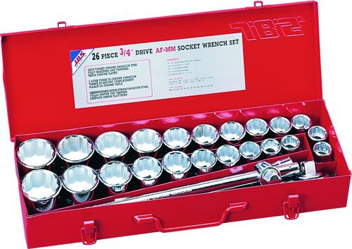 JBS 26 Piece 3/4" Dr Metric & Imperial Socket Set