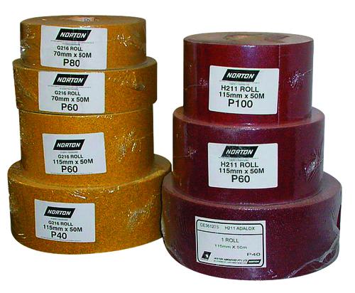 Norton Adalox Paper Roll P120 Grit 115x50M (Roll)