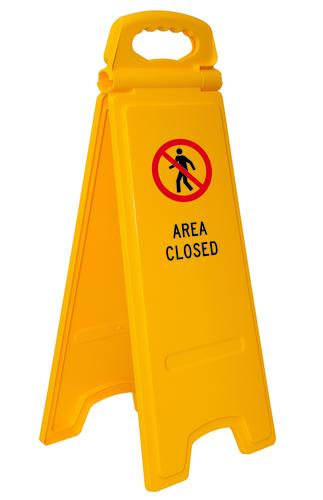 Floor Stand Sign, Prem | Area Closed H670mm - Standard