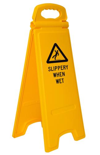 Floor Stand Sign, Prem | Slippery When Wet H670mm - Standard