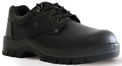 Ladies/Mens Lace Up Safety Shoes - Black (Size 5)
