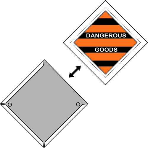 Dangerous Goods Sign | Vehicle Sign Holder W400mm x H400mm