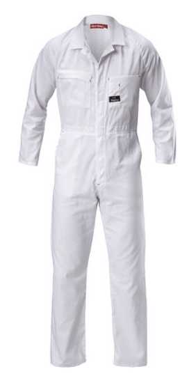 Hard Yakka, Cotton Zip Overall, N1011 (Pair) - White - Size: 4