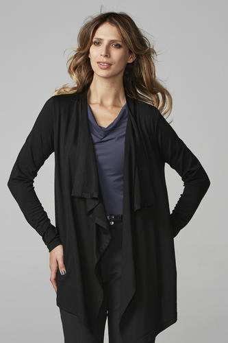 Deane, Women's Merino Drape Cardigan, KNT.CDG007 - Black (Size: M)