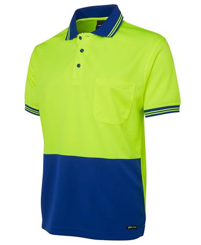 Day Polyester Micromesh Polo - Orange/Navy (Size: 5XL)