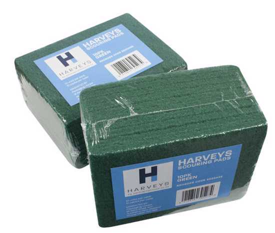Harveys Green Scour Pad 10pk (Packet)