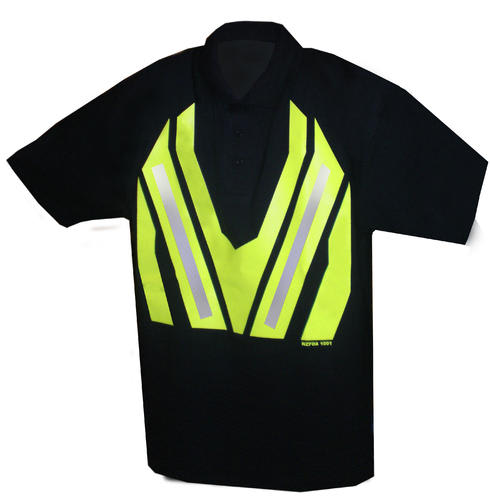 Cotton Reflective Workbrite polo - Navy (Size: M)