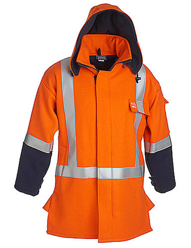 ARCPRO, 70cal TTMC-W17 Flame Resistant Wool Coat - Orange/Navy (Size: 2XL)