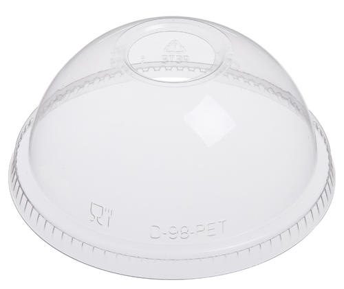 Detpak Clear Dome PET Cup Lid 12-24oz Pack of 50 (Pack)
