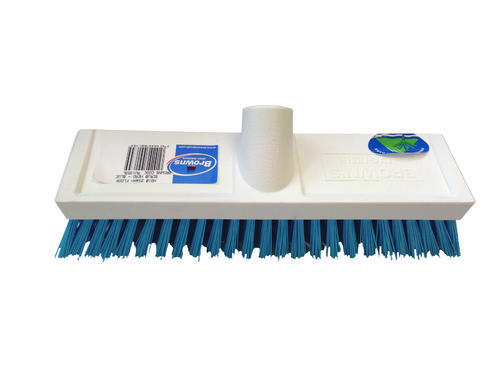 Browns Deck Scrub Brush Head Screwfit Blue Fill 254mm (Each)