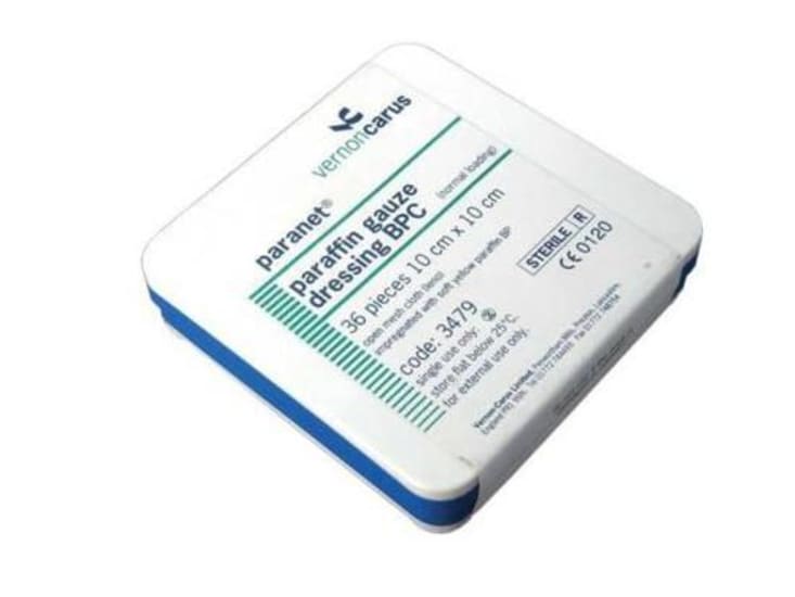 Tin Paraffin Gauze Dressing-10cm x 10cm-Box of 36 (Box)