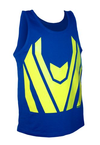 Glow Gear Cotton Workbrite Singlet - Royal Blue (Size: S)