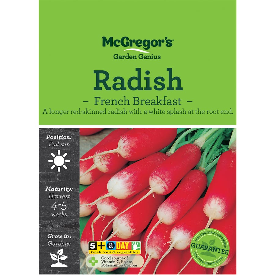Mcgregors Vegetable Seeds Radish French Breakfast