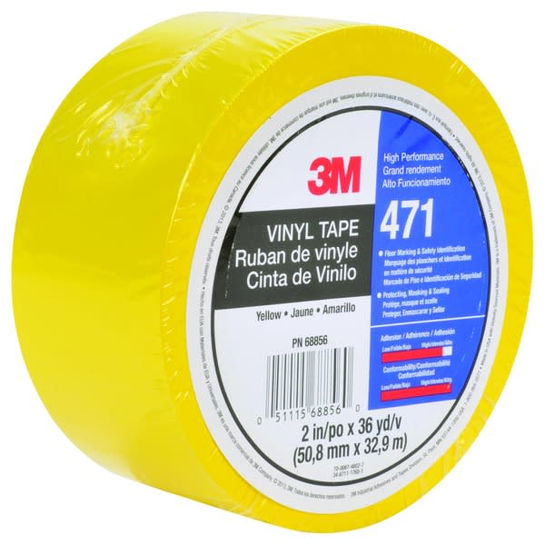 3M Vinyl Tape 471 Yellow 50mm x 33m (Roll)