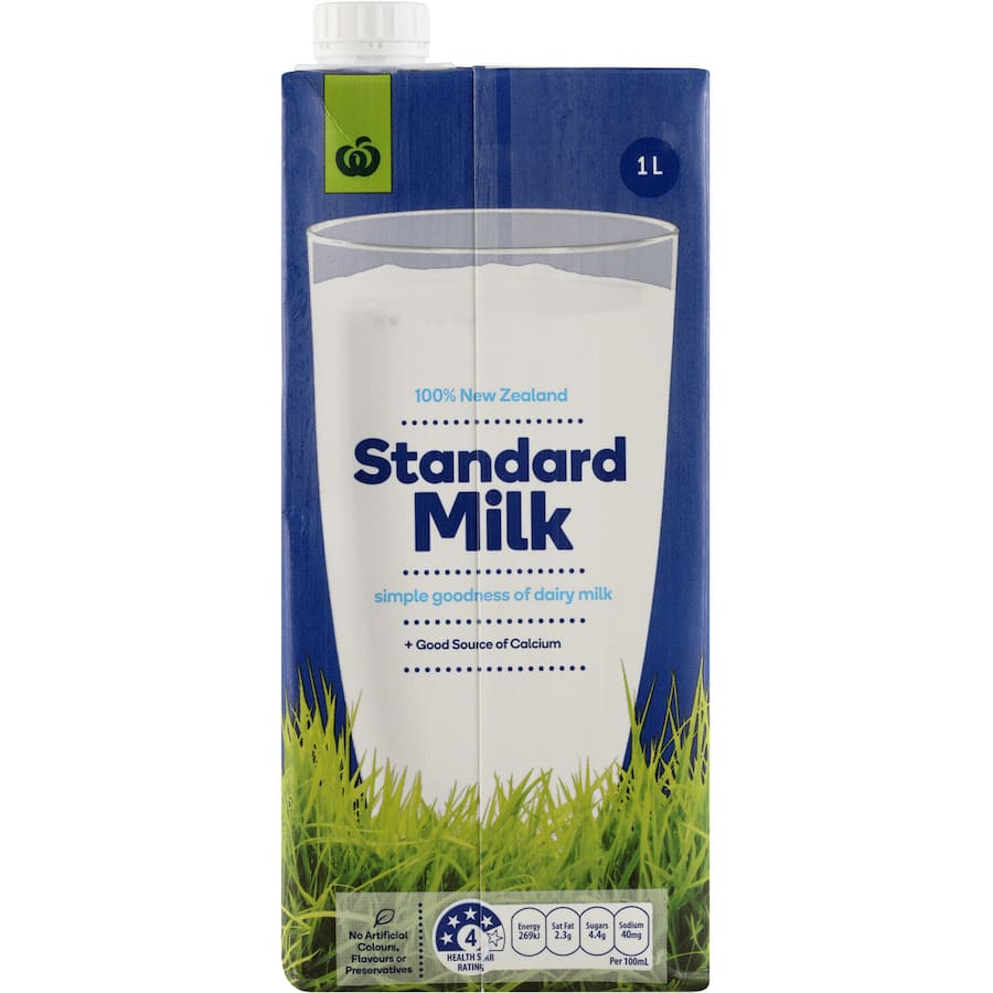 Woolworths Milk Standard Uht Carton 1L