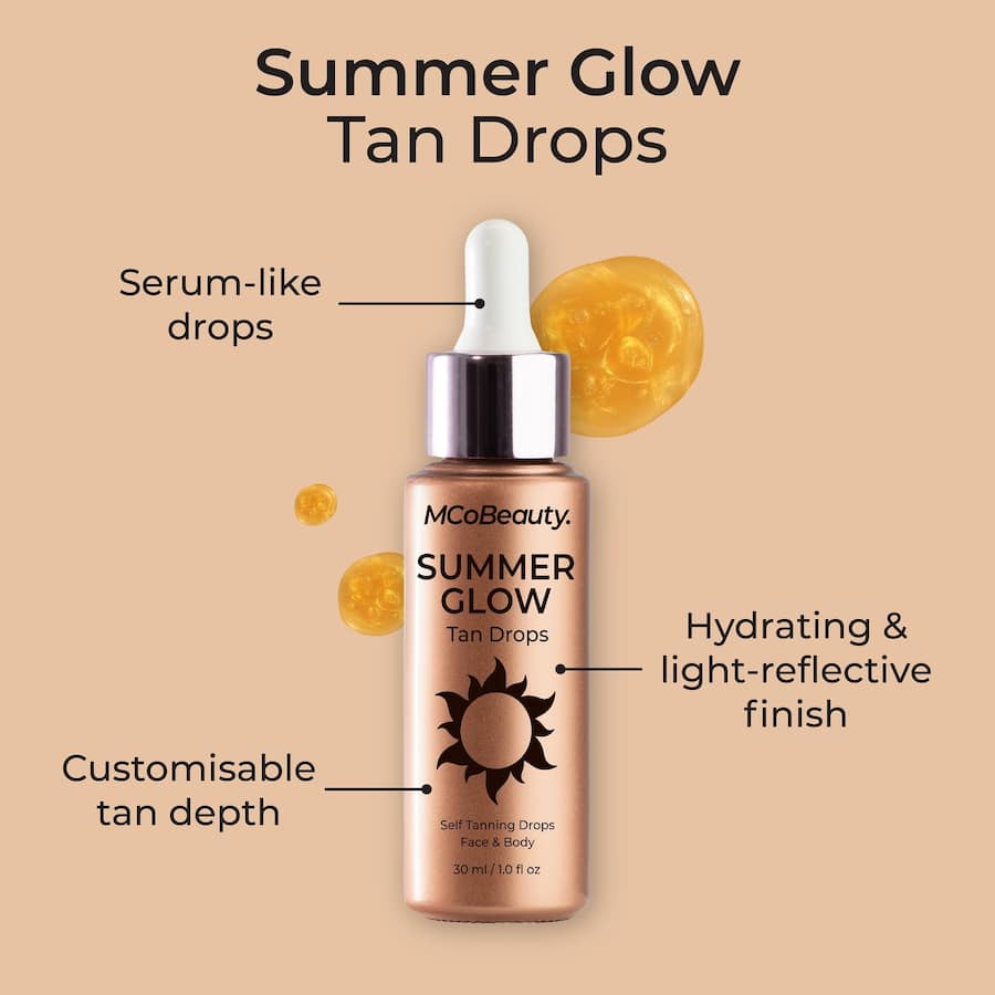Mcobeauty Self Tanning Drops Face & Body Medium 30mL