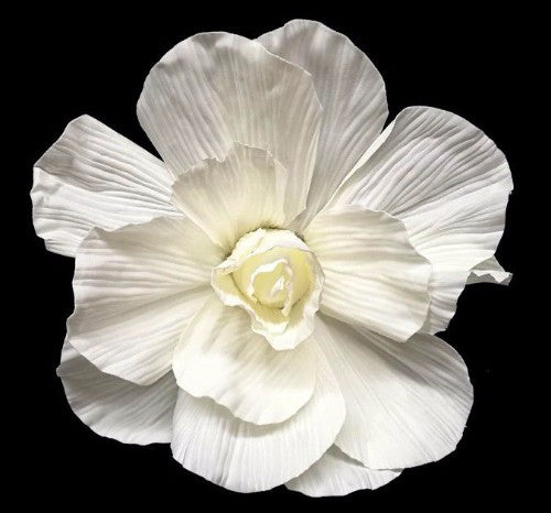 40cm White Rose Head