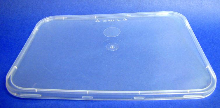 Bonson BS1000BL Foodtray Lid Wide Base 222 x 152 x 3mm 50/pack (Pack)