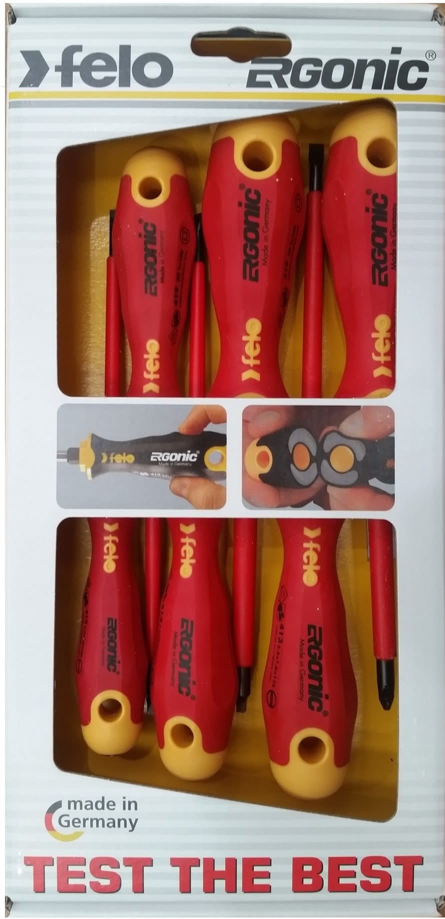 Felo 7 Piece 1000V Ergonic Screwdriver Set (Pk)