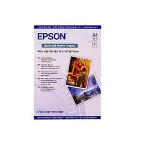 High-Quality A4 Archival Matte Paper for Artists & Photographers - 50 Sheets - Epson