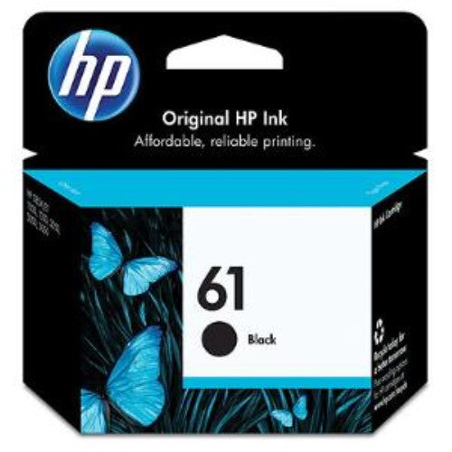 HP 61 Ink Cartridge - Original Black Ink for Vibrant Color Prints - Up to 190 Pages