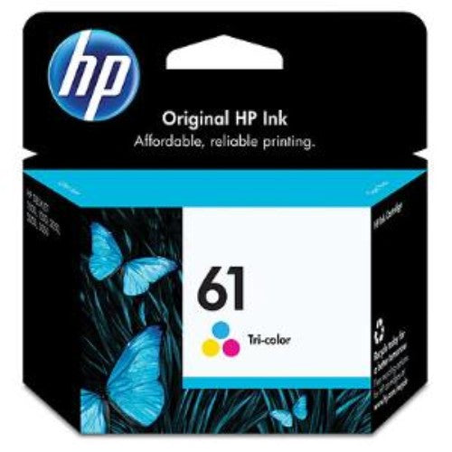 HP 61 Tri-Colour Ink Cartridge - Original Ink for Vibrant Printing, 165 Pages, Cyan Magenta Yellow