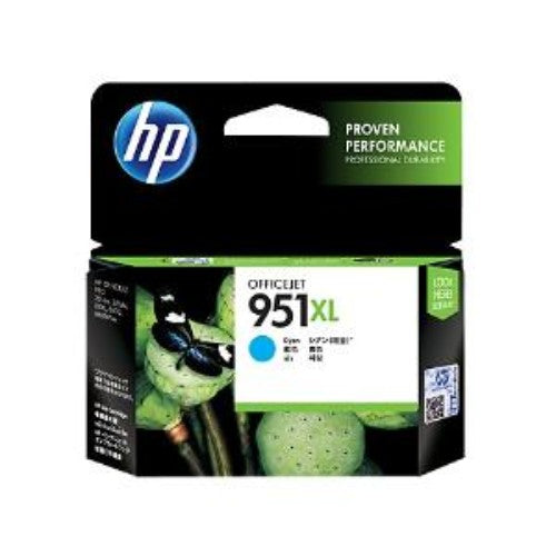 HP 951XL Cyan Ink Cartridge for vibrant, high-quality prints, yielding up to 1500 pages; ideal for home and office use.