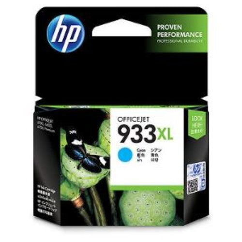 High Capacity HP 933XL Cyan Ink Cartridge - Original, 825 Pages, Eco-Friendly Printing