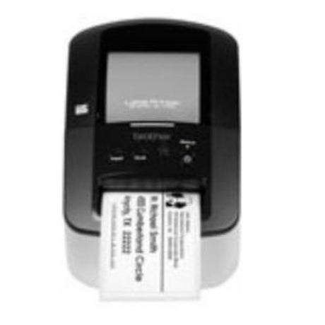 Brother QL-700 label printer: high-speed, monochrome, 300 x 600 dpi for clear labels, USB interface, and automatic cutter.