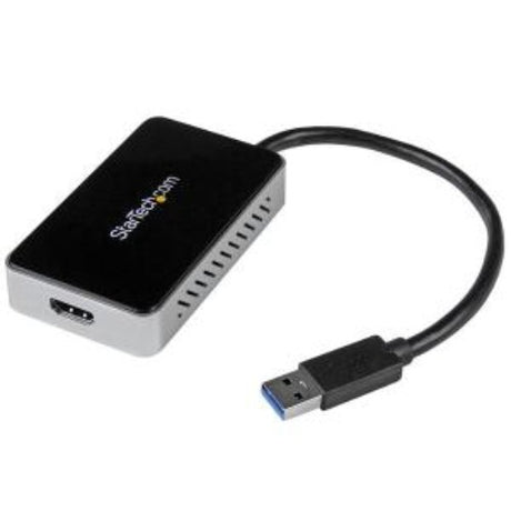 USB 3.0 to HDMI Adapter for high-definition video output up to 1920x1200, compatible with laptops and projectors.