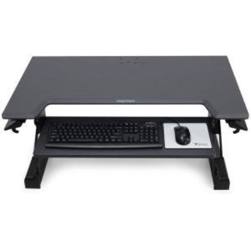 Ergotron WorkFit-TL Sit-Stand Desktop Workstation - Adjustable Height Black Desk for Home & Office