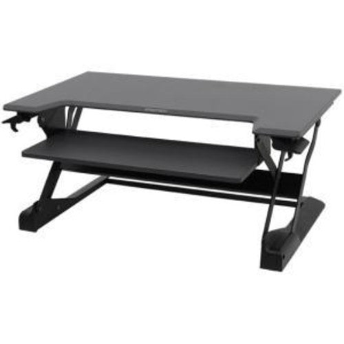 Ergotron WorkFit-TL Sit-Stand Desktop Workstation - Adjustable Height Black Desk for Home & Office