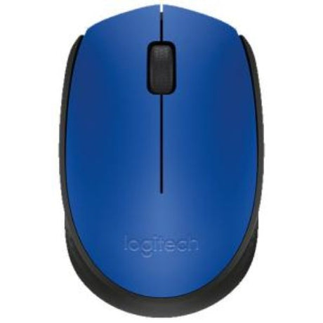 Logitech M171 Wireless Optical Mouse with 2.4GHz connection, 12-month battery life, and ambidextrous design for comfort.
