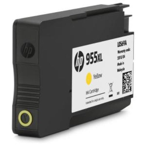 HP 955XL Yellow High Yield Original Ink Cartridge - 1600 Pages - For HP Inkjet Printers