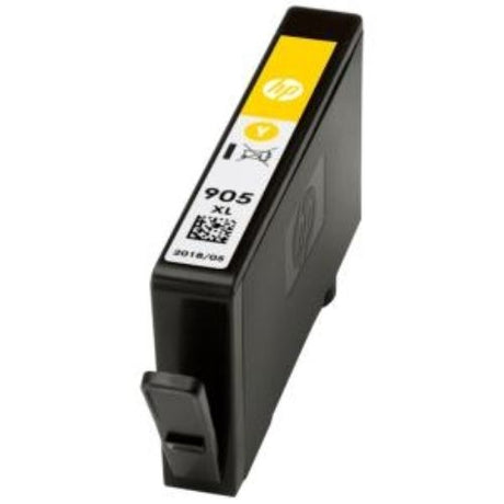 HP 905XL Yellow Ink Cartridge for inkjet printers, high yield, prints up to 825 vibrant, detailed pages.