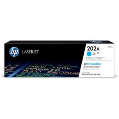HP 202A Cyan Toner Cartridge - LaserJet Pro - Standard Yield - 1300 Pages - High Quality Printing