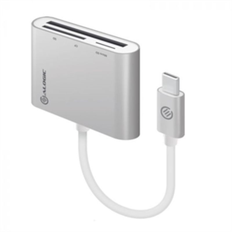 Alogic USB-C Multi Card Reader for Micro SD, SD, & Compact Flash - Fast Data Transfer & Portable