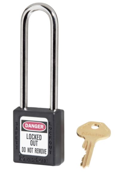 Master Lock 0410 Safety Lockout Padlock Keyed Different 38 x 44mm - Black