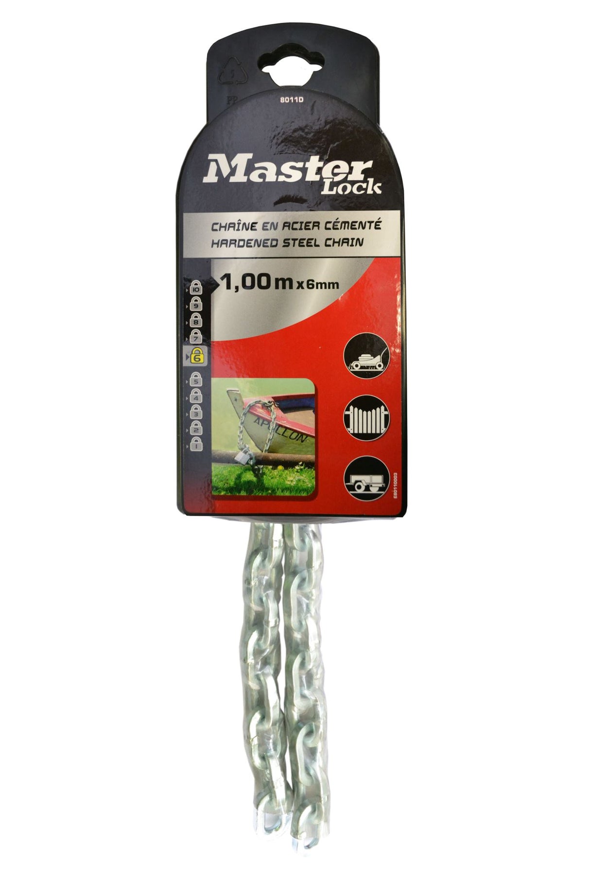 Masterlock Hardened Steel Chain 1m x 6mm (Each)