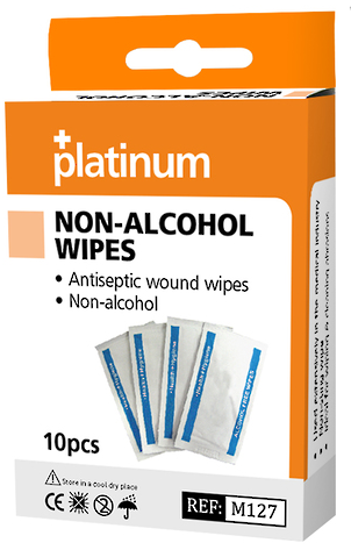 ANTISEPTIC NON ALCOHOL WIPES-Pack of 10 (Packet)