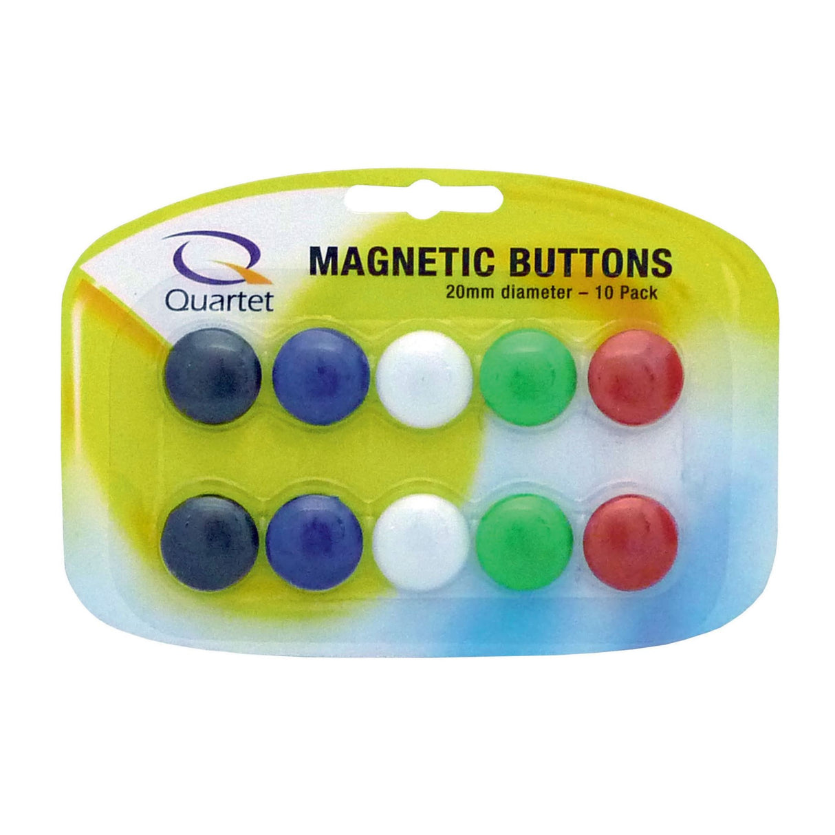 Quartet 20mm Magnetic Buttons Assorted Color (Pack of 10)