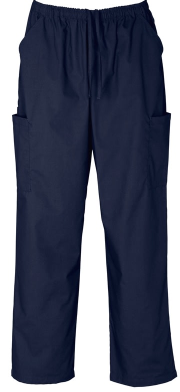 Unisex Scrub Cargo Pant (Pair) - Navy - XSM