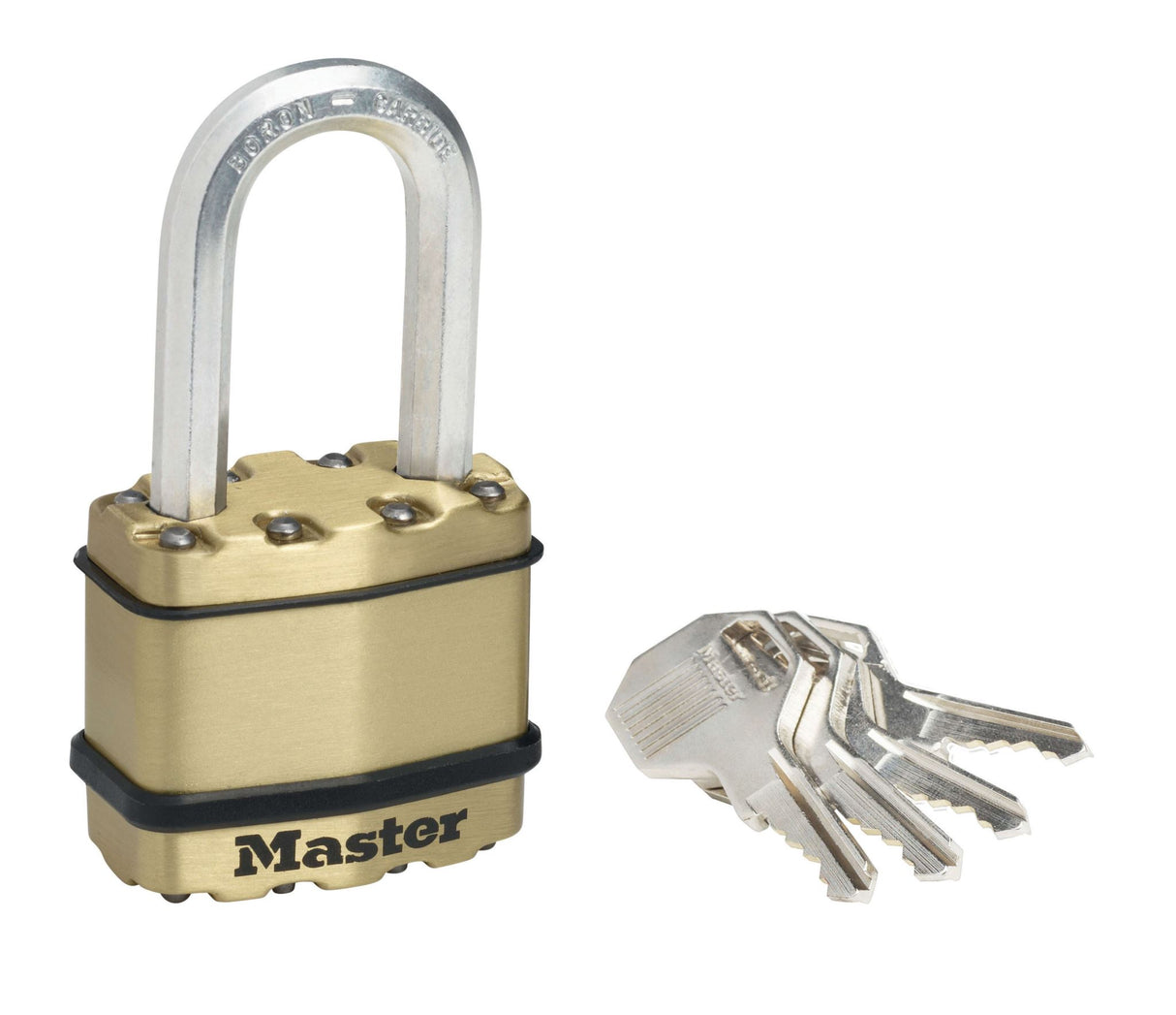 Master Lock Excell Brass Cover Steel Padlock 50mm